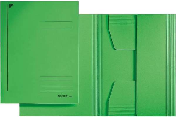 Einschlagmappe Jurismappe Leitz 3924 Karton 300 g/m² 3 Klappen A4 für 250 Blatt grün