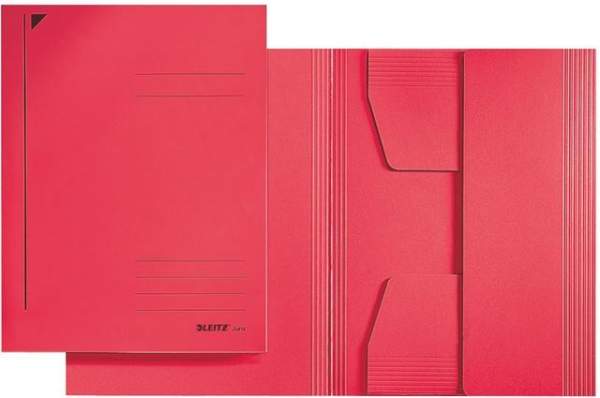 Einschlagmappe Jurismappe Leitz 3924 Karton 300 g/m² 3 Klappen A4 für 250 Blatt rot