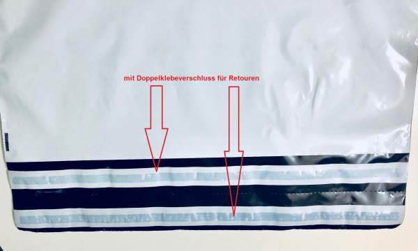 Textilversandtaschen mit Doppelklebverschluss