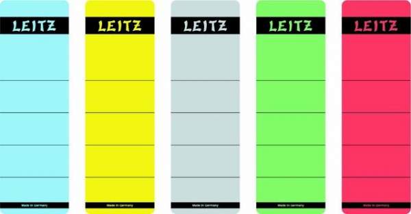 Rückenschilder Leitz 1642 195x61 kurz breit selbstklebend sk blau 1 Pckg. á 10 Stück