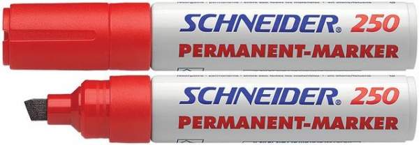 Permanentmarker Schneider 250 nachfüllbar rot 2-7mm