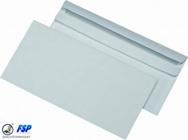 Weiße DIN C6/5 114x229mm Briefumschläge ohne Fenster sk (1000 Stück)