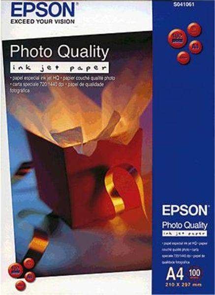 Fotopapier Inkjet-Papier Epson S041061 A4 102g Photo Quality (100 Blatt)