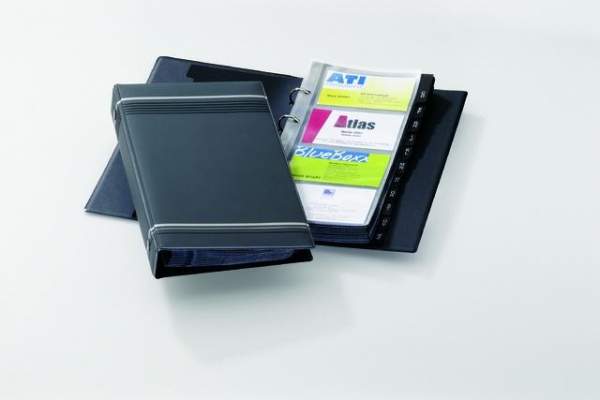 Visitenkartenringbuch Visifix 2385 anthrazit 145x255mm