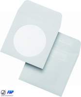 Weiße CD 85x85mm Versandtasche mit Fenster sk (2000 Stück)
