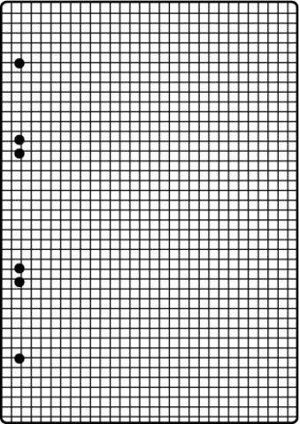 Ringbuch-Einlage A5 6fach Lochung 70g weiß kariert 50 Blatt