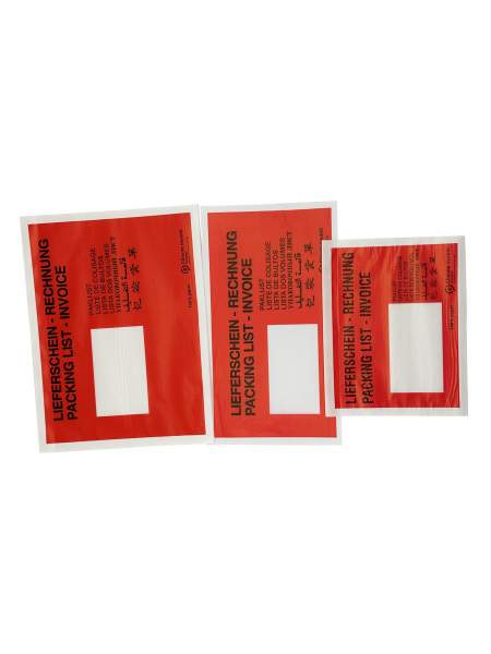 Papier Dokumententaschen | DIN C6 175x135mm | Rot | 1000 Stück | Ecoline